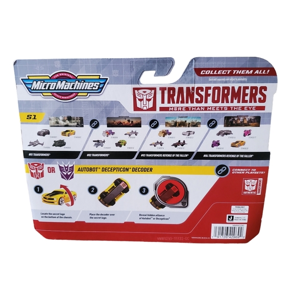 2022 Hasbro, Micro Machines, Series 1 "01 TRANSFORMERS" With Movie Scene Display - Picture 2 of 2